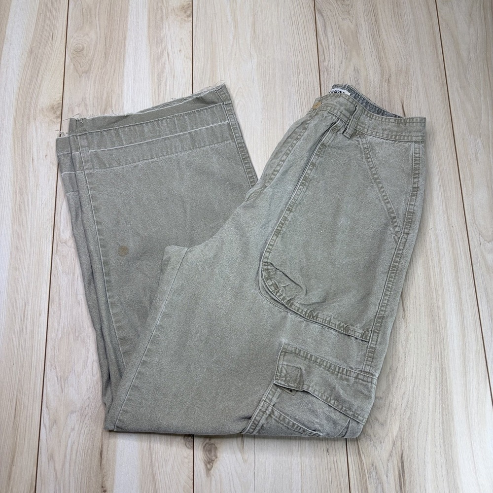 Vintage Bugle Boy Men's Cargo Pants Cotton Pants Beige Size 29x32 Pockets Y2K